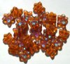25 12x14mm Topaz AB Two Hole Flowers
